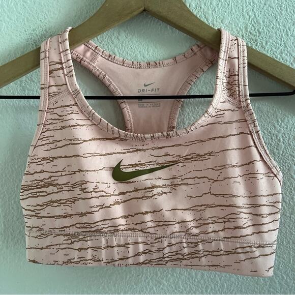 Nike Victory Metallic Pink Rose Gold Sports Bra XS - Picture 1 of 6